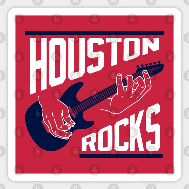 Houston Rocks Air Guitar - Red Magnet by KFig21